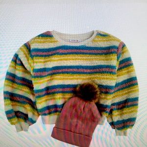 Multi-Color top with hat.